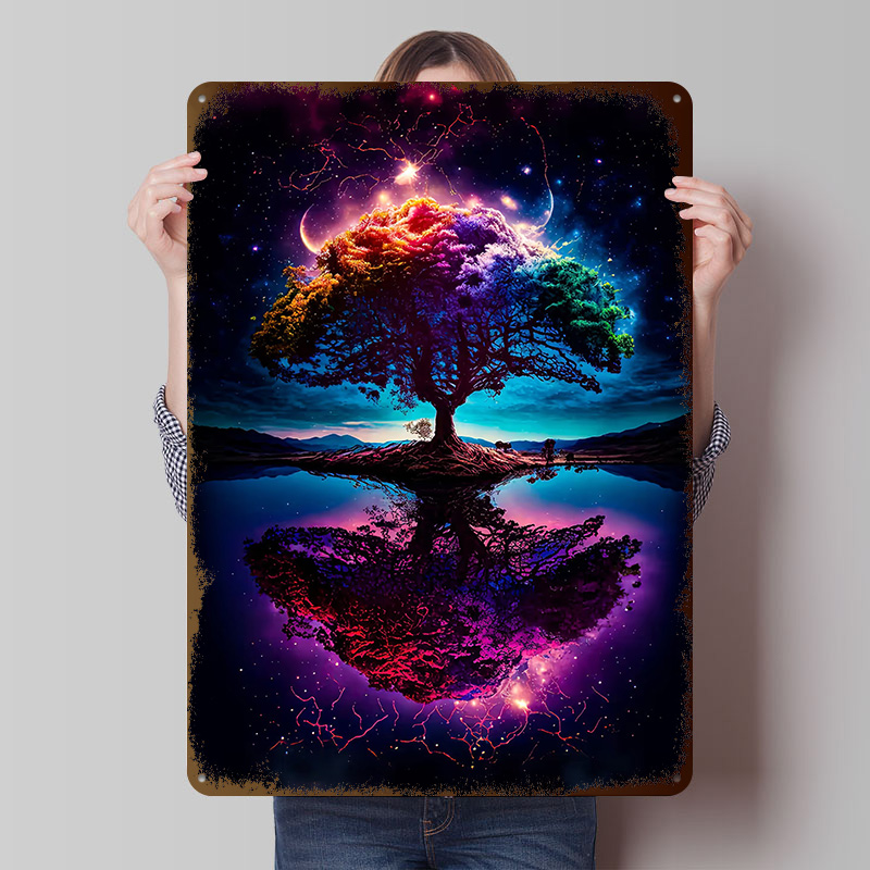 Retro Gaming Life - Cosmic Tree of Life Poster Customized