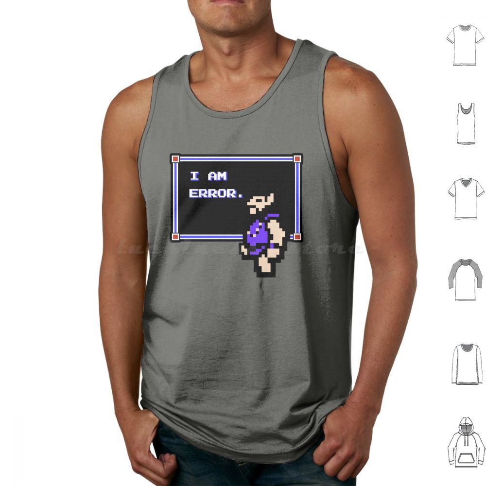 Retro Gaming Meme - I Am Error Tank Tops Print