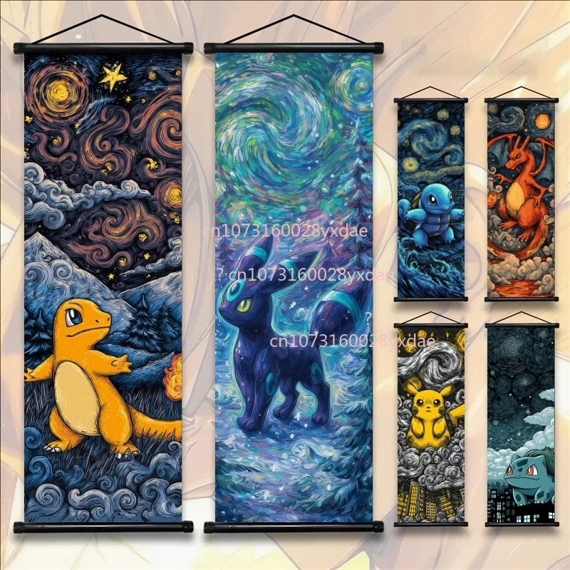 Retro Gaming Pokemon - Printed Pokemon Poster, Anime Wall Artwork,