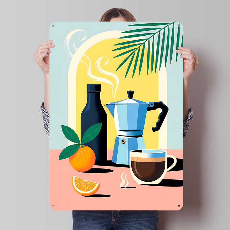 Retro Gaming Life - Coffee Still Life With Orange Tin