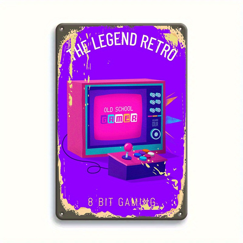 Retro 8 Bit Gaming Tin Sign -  - đánh giá và giá Retro Gaming Lounge
