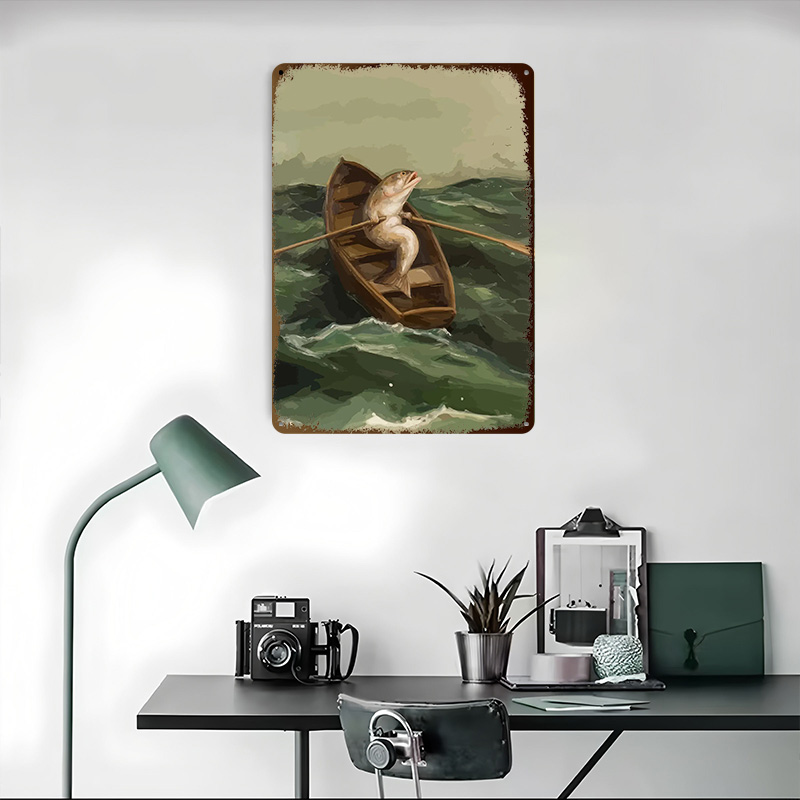 Funny Fish Meme Metal Poster C - đánh giá và giá Retro Gaming Meme