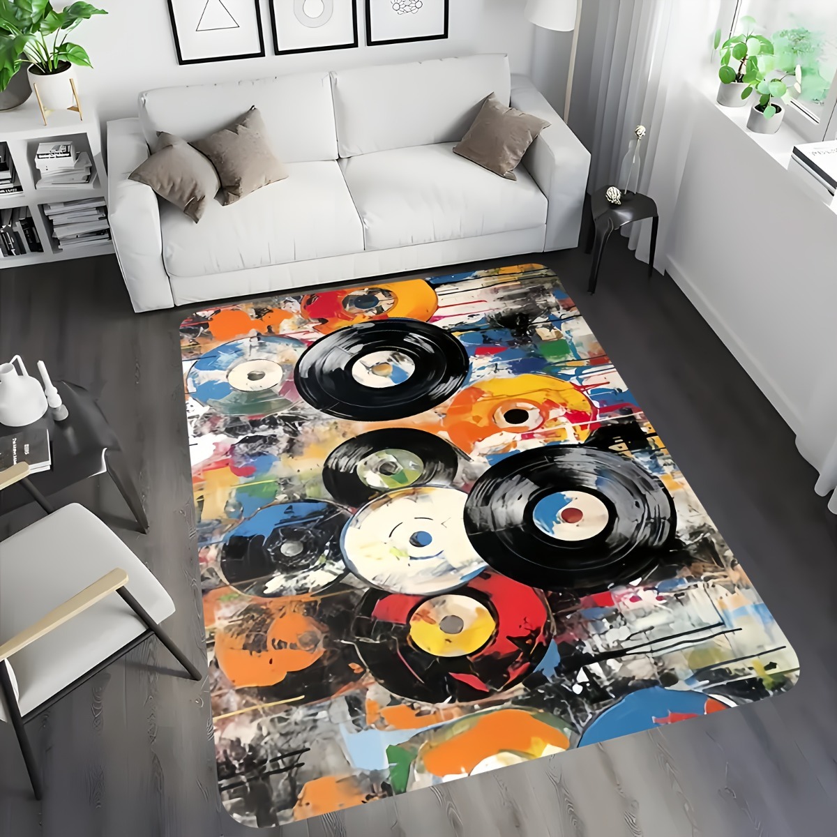 Retro Vinyl Record Area Rug Po - đánh giá và giá Retro Gaming Lounge
