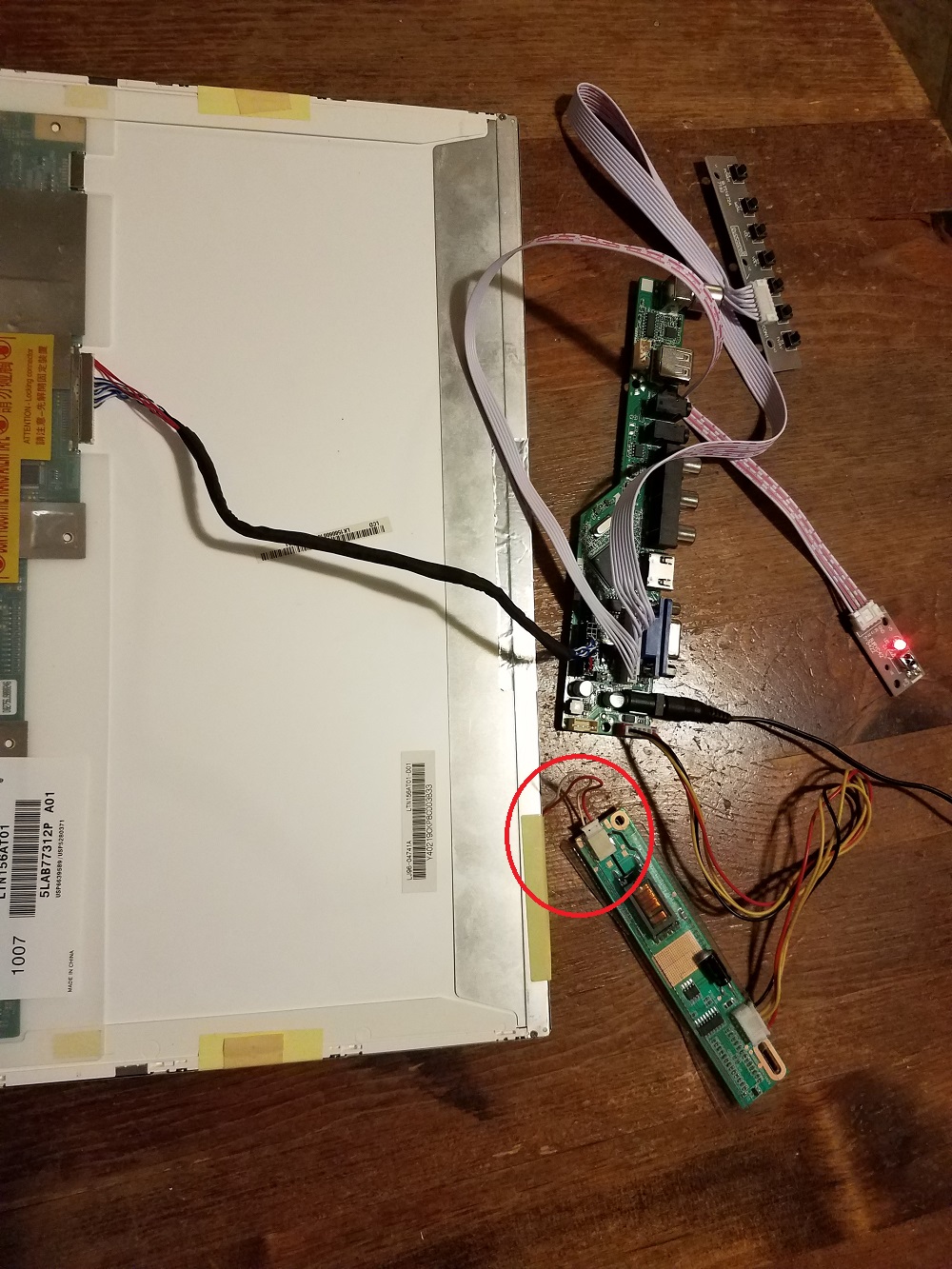 TV56 controller board kit with - đánh giá và giá Controller Adapter Usb