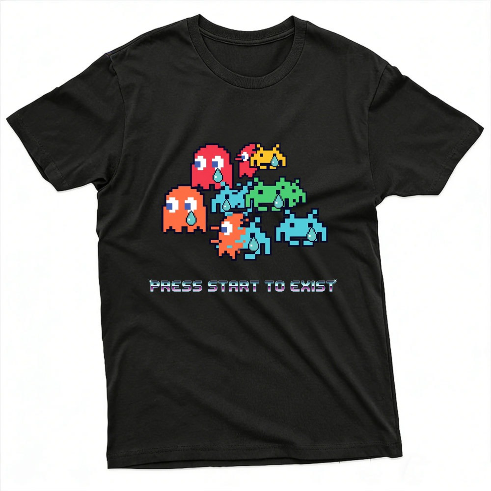 Press Start To Exist Funny Ret - đánh giá và giá Retro Gaming Meme