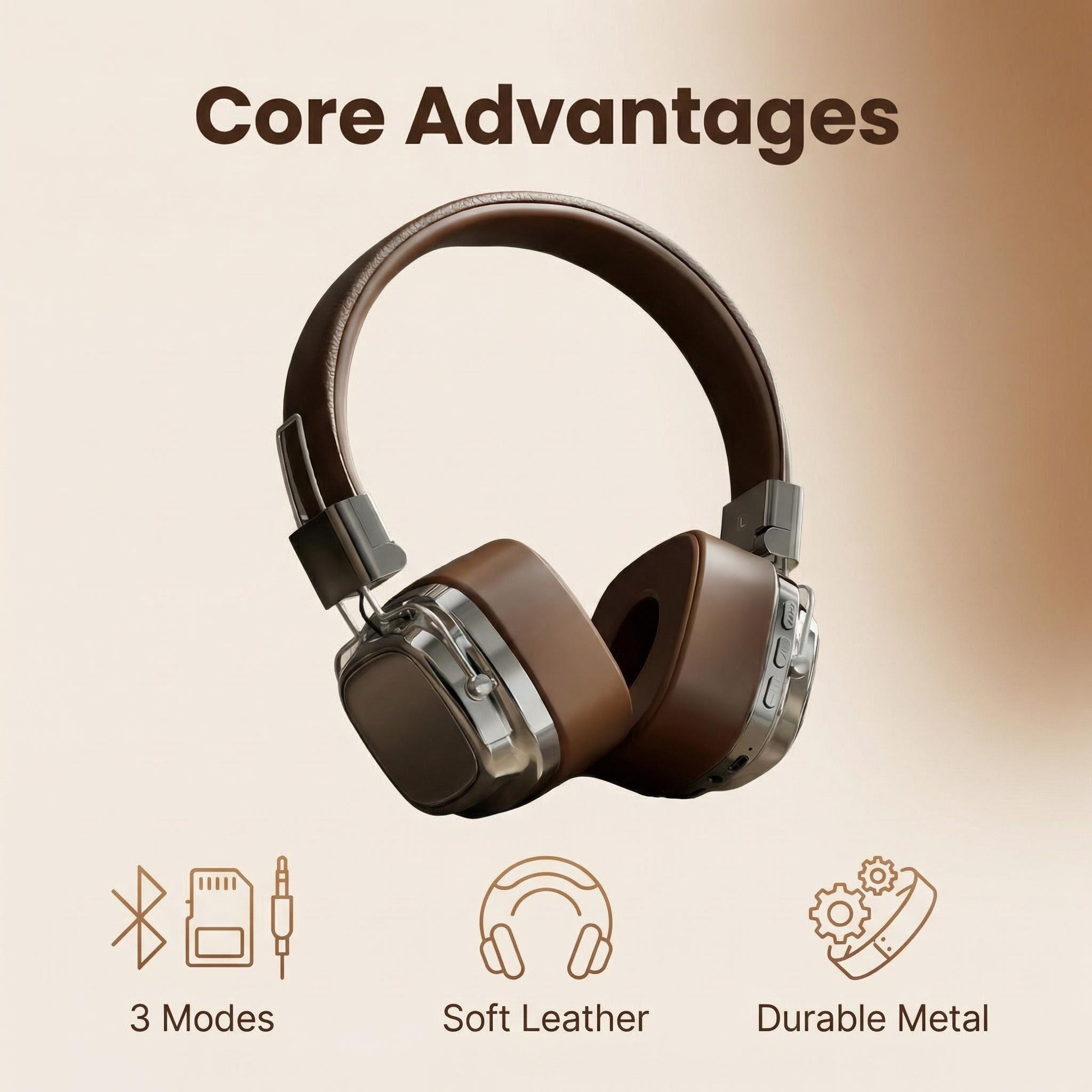 Retro Leather Over-ear Headpho - đánh giá và giá Retro Gaming Phone