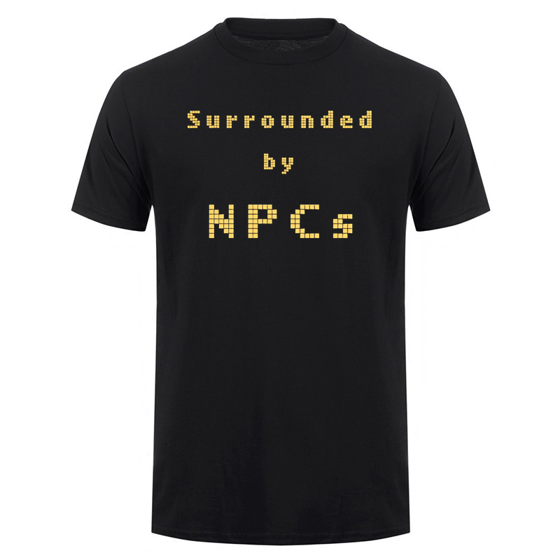 Funny Surrounded By NPCs T Shi - đánh giá và giá Retro Gaming Meme