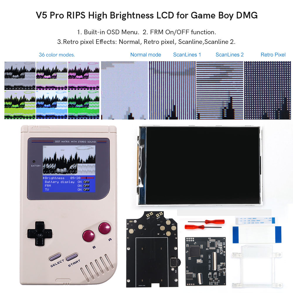 HISPEEDIDO For GB Dmg V5 Pro 3 - đánh giá và giá Retro Gaming Gameboy