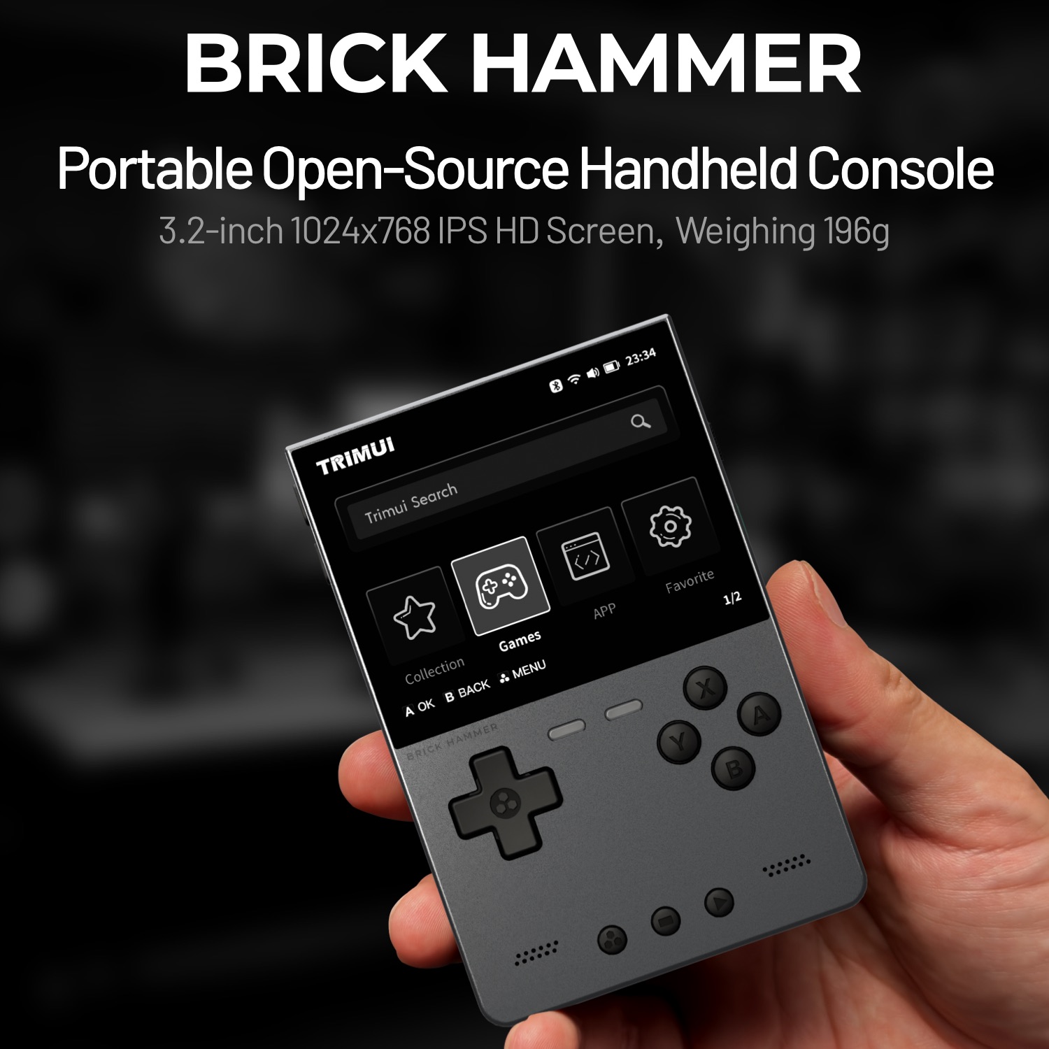 TRIMUI BRICK HAMMER Retro Hand - đánh giá và giá Retro Gaming Phone