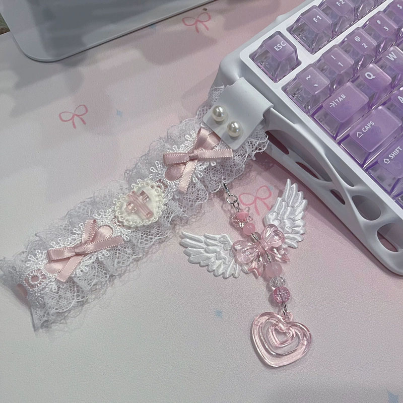Lace Keyboard Strap Ribbon Uni - đánh giá và giá Retro Gaming Desk Setup