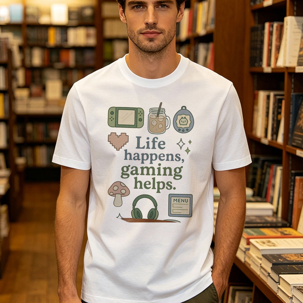 Life Happens Gaming Helps Cute - đánh giá và giá Retro Gaming Life