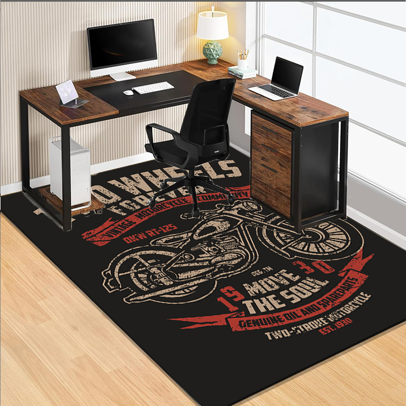 Motorcycle themed desk rug for - đánh giá và giá Retro Gaming Desk Setup